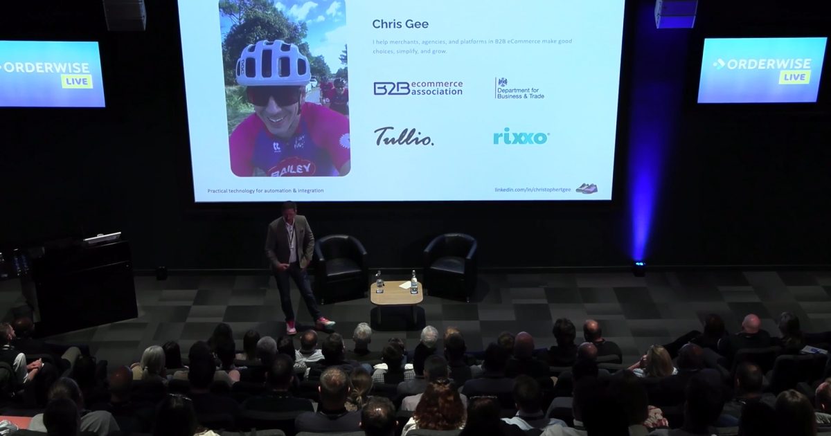 Orderwise Live 2025 eCommerce trends, automation, integration, Chris Gee presentation.